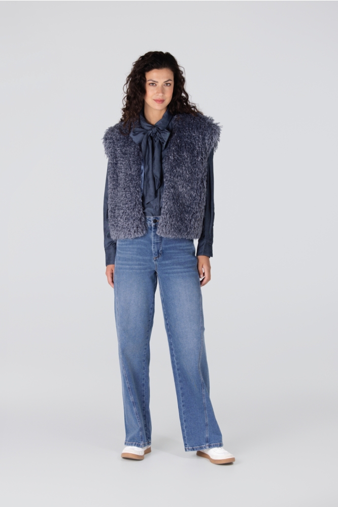 ESS W25 BLOUSE SR 737 000780 DARK BLUE